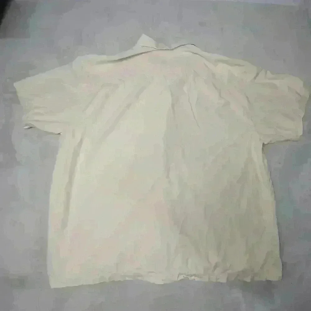 Tommy Bahama Shirt Mens 2XL Biege Floral Short Sleeve Hawaiian 100% Silk - Picture 2 of 8